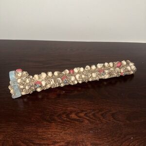 Vtg 2000 J.D. Dollen Psychedelic 12'' Skulls Skeletons Incense Holder Burner